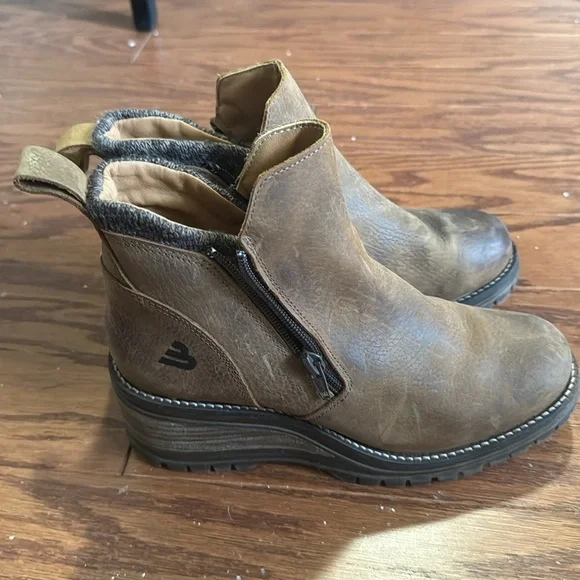 Dorian leather wedge ankle boots - Picture 4 of 6